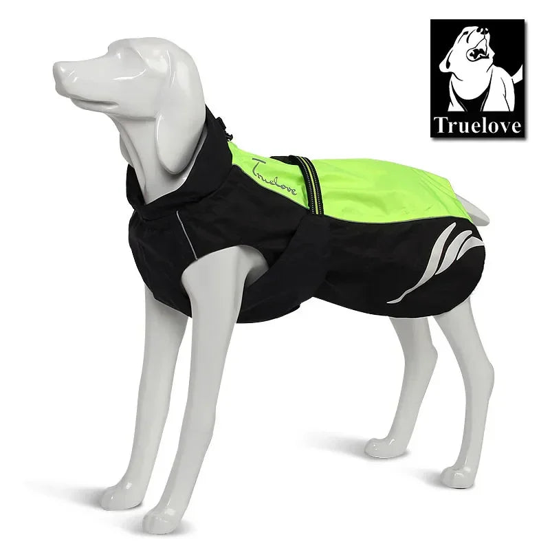 Truelove Waterproof Reflective Dog Raincoat Vest TLG2471 Peaceful Pleasures Health and Wellness Neon yellow 60cm-23.6in-Length