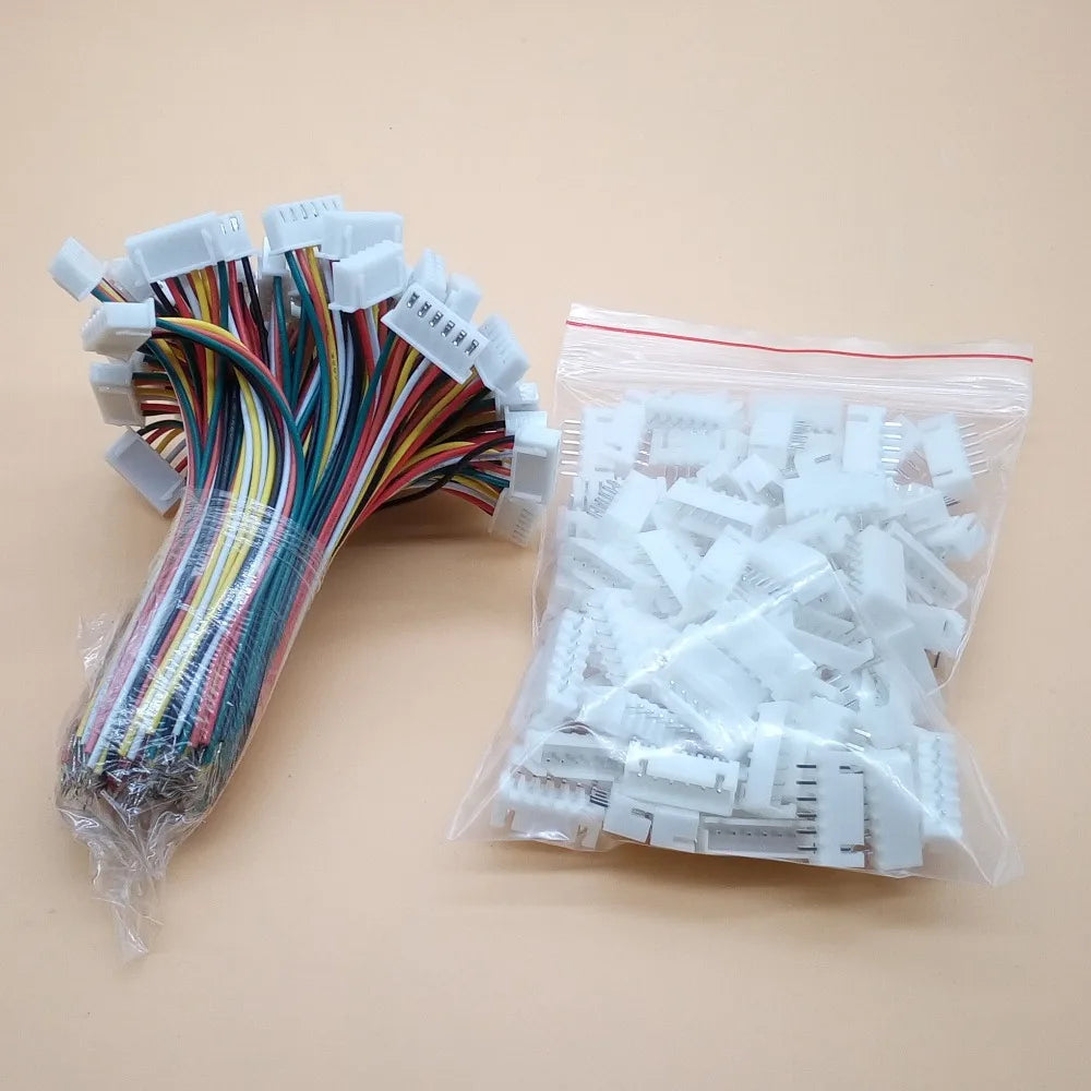 100Sets XH Pitch 2.54mm 2Pin 3Pin 4Pin 5/6/7/8/9/10 Pin Single-Head Wire To Board Connector 10cm 26AWG With Socket Peaceful Pleasures Health and Wellness