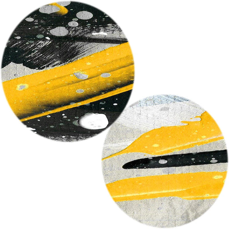 Minimalistic Black and Yellow Abstract Oil Painting on Canvas Posters and Prints Wall Art Pictures for Living Room Nordic Decor Peaceful Pleasures Health and Wellness