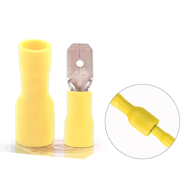 25 Pairs FDD MDD 1.25-250 2.5-250 5-250 6.3mm Female Male Insulated Electrical Crimp Terminal Connectors Cable Wire Connector Peaceful Pleasures Health and Wellness 25 male 25 Female 2