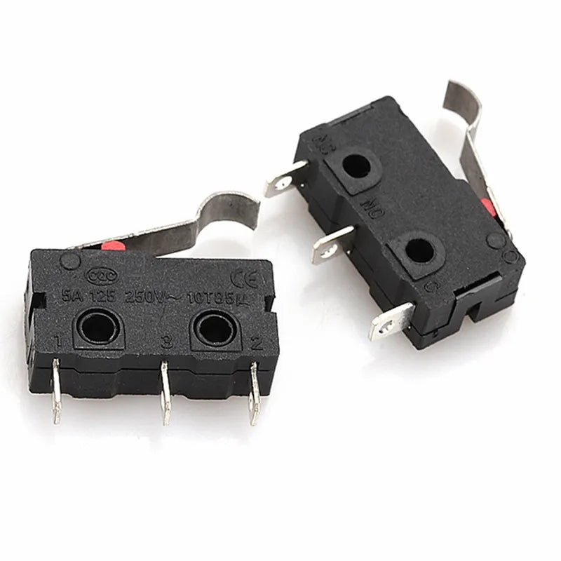 5Pcs Mini Micro Limit Switch NO NC 3P Terminals SPDT 5A 125V 250V Roller Arc lever Snap Action Push Micro switches Peaceful Pleasures Health and Wellness Arc Lever