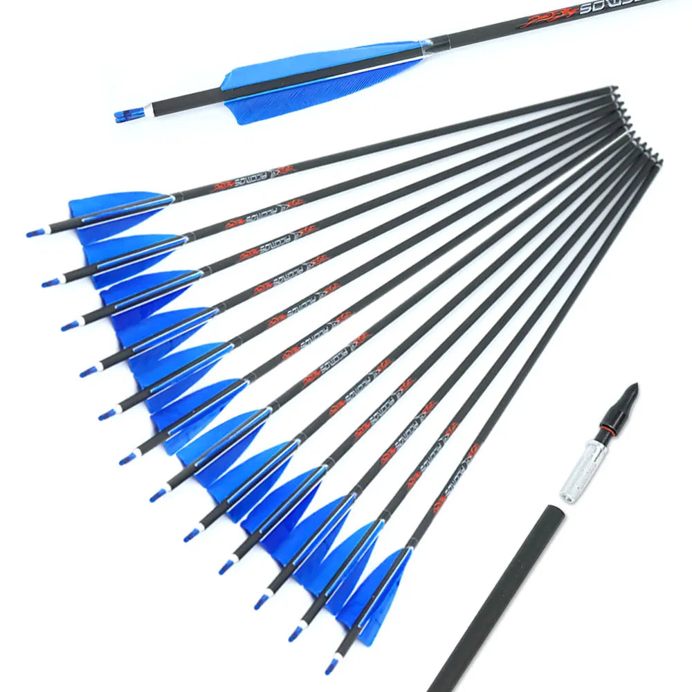6 ID Pure Carbon Arrow Spine 300 350 400 500 600 700 800 Recurve