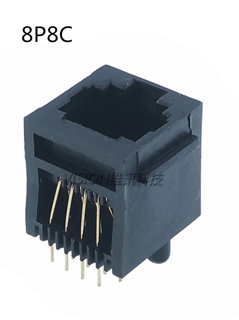 10pcs RJ11 Telephone Jack Connector 4P4C 6P6C 8P8C Vertical Crystal Head Female Socket Black Peaceful Pleasures Health and Wellness