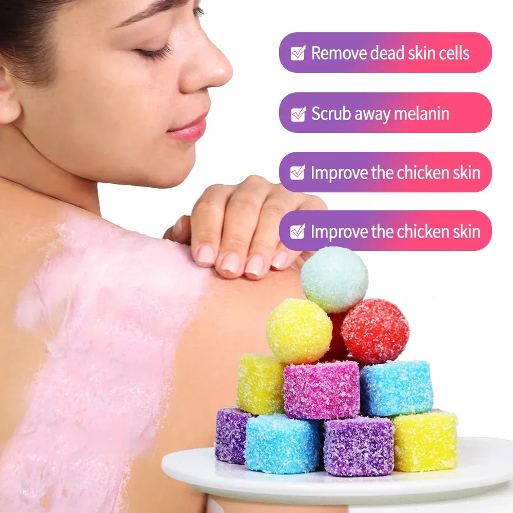 Sugar Cube Body Scrub – Exfoliating Bath Ball Peaceful Pleasures Health and Wellness