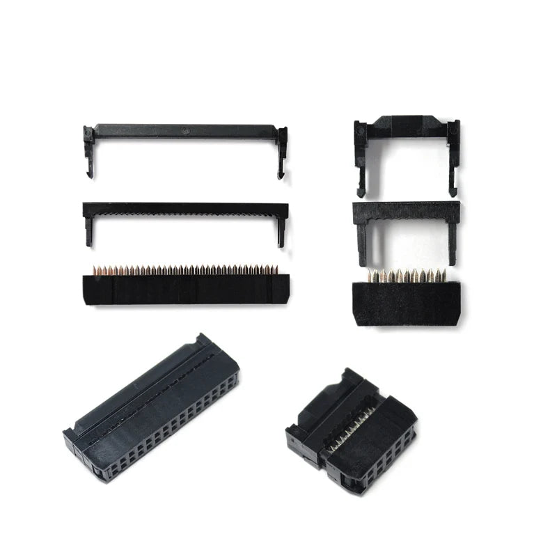 10PCS FC-6/8/10/12/14/16/18/20/30/40/50 Pins Female Header IDC Socket Connector 2.54MM Pitch FOR 1.27MM Ribbon Cable Connector Peaceful Pleasures Health and Wellness