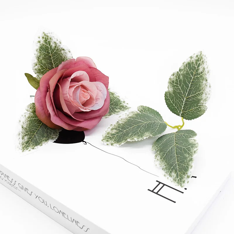 Artificial Silk Rose Leaf Stems – Wedding & Home Décor (50/100pc)