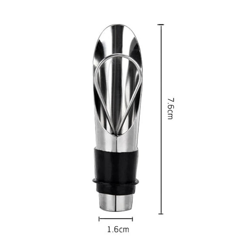 4Pcs 2 In 1 Splendid Wine Stopper Red Wine Pouring Tool Stainless Steel Wine Bottle Stoppers Funnel Pourer Wine Bottle Pourer Peaceful Pleasures Health and Wellness