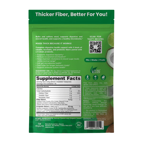 2 Pack! TWO Nbpure Coconut Lime Daily Multi-Fiber 270 g