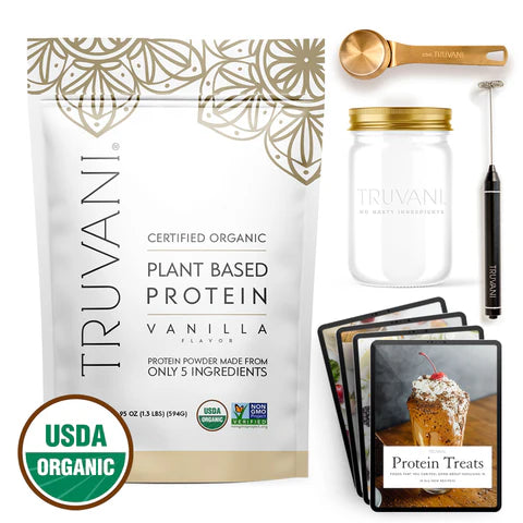 Truvani Organic Plant Based Protein Powder - Vanilla (1.3 Lbs. / 20 Servings)
