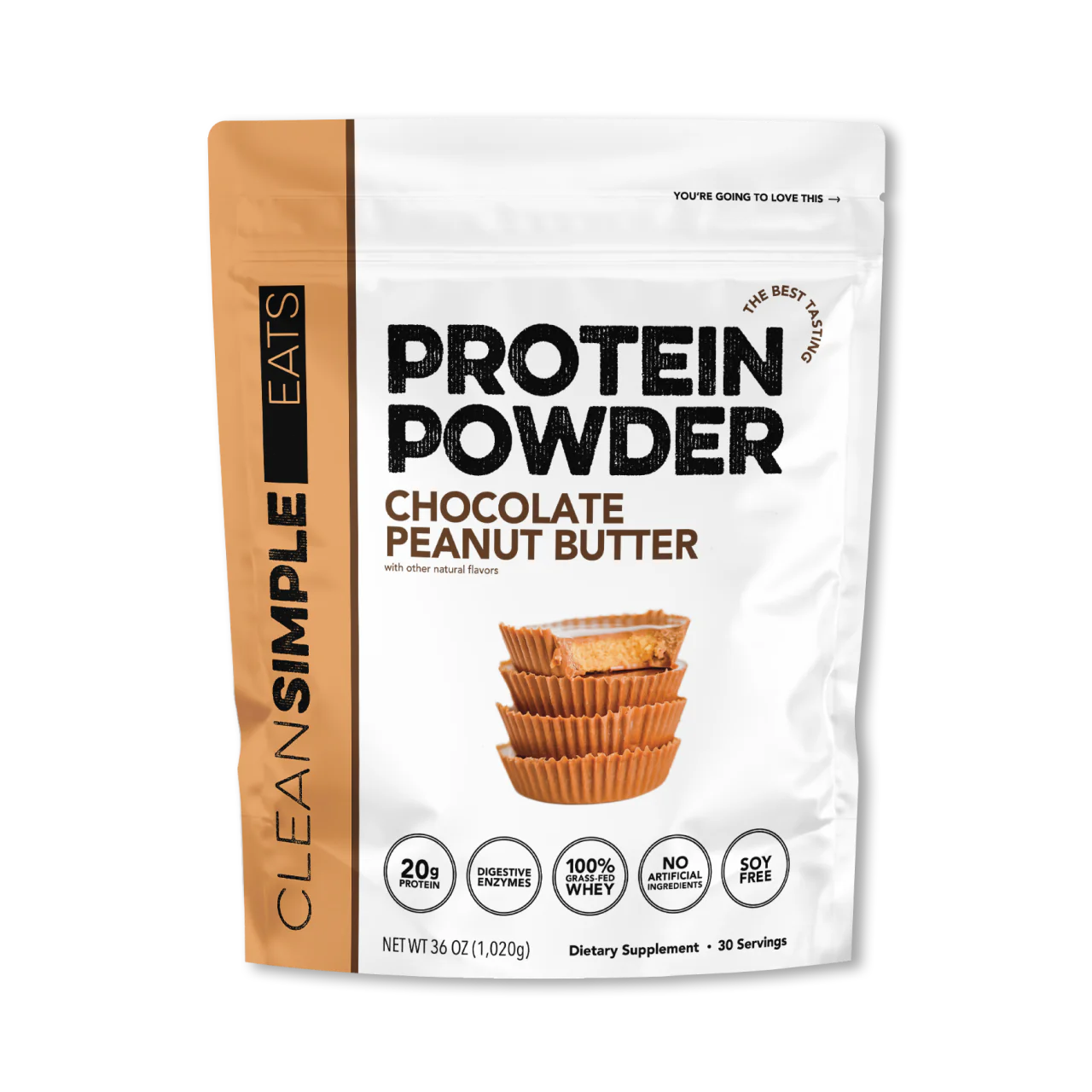 Clean Simple Eats Protein, Chocolate Peanut Butter 36 oz