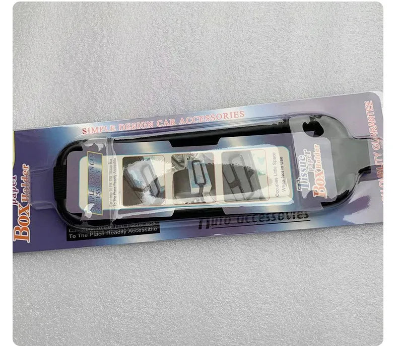 Car Sun Visor Tissue Holder Car Interior Hanging Tissue Box Holder Car Tissue Holder Seat Back Napkin Box Car Accessories Peaceful Pleasures Health and Wellness 1pc Black