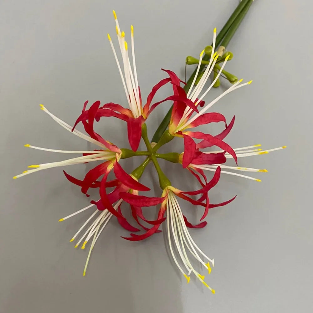 Silk Higanbana Artificial Flower 60cm | Red Spider Lily Decor