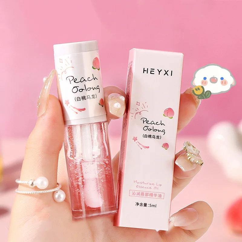 K-Beauty Lip Gloss Oil | Moisturizing Jelly Lip Balm & Brush