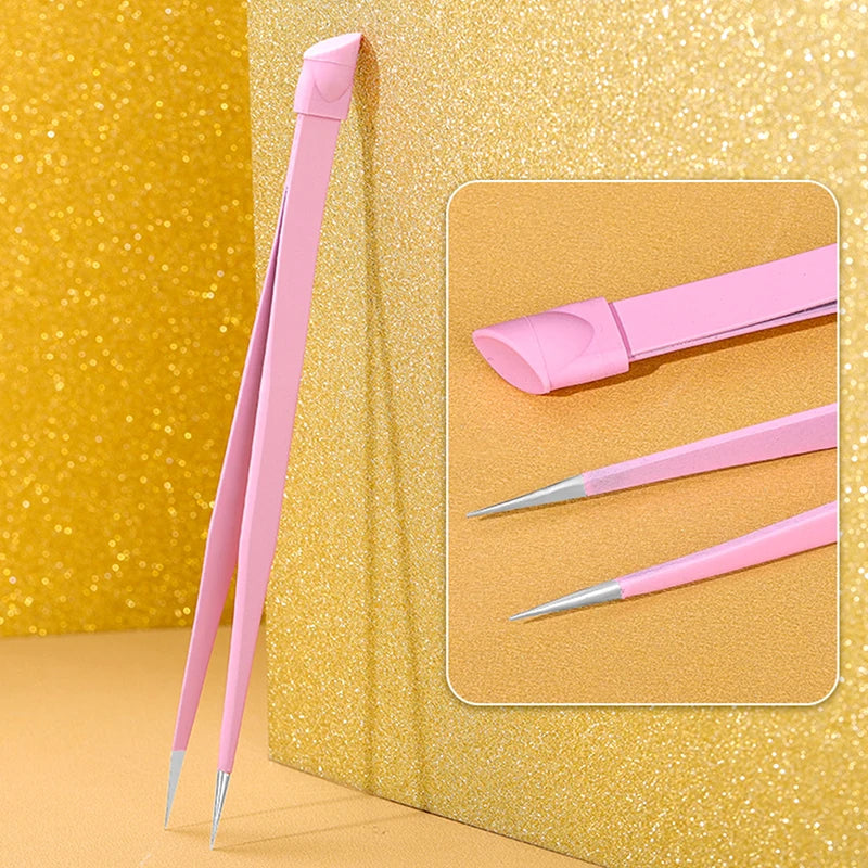 Nail Art Tweezers Silicone Tip – Rhinestone & 3D Sticker Picker