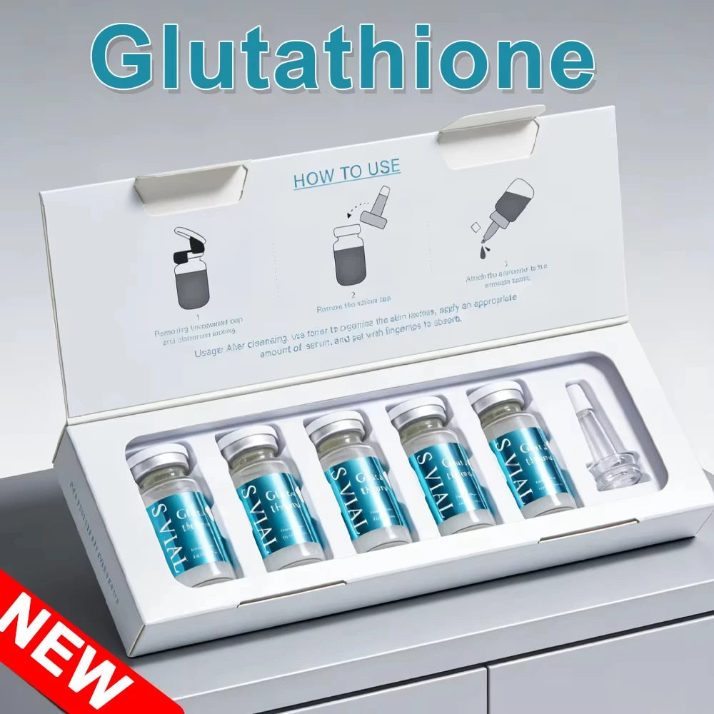 Glutathione Ampoule Essence 4ml×5 - Deep Moisturizing Facial Serum for Brightening & Firmness Peaceful Pleasures Health and Wellness 1 box-5 bottles