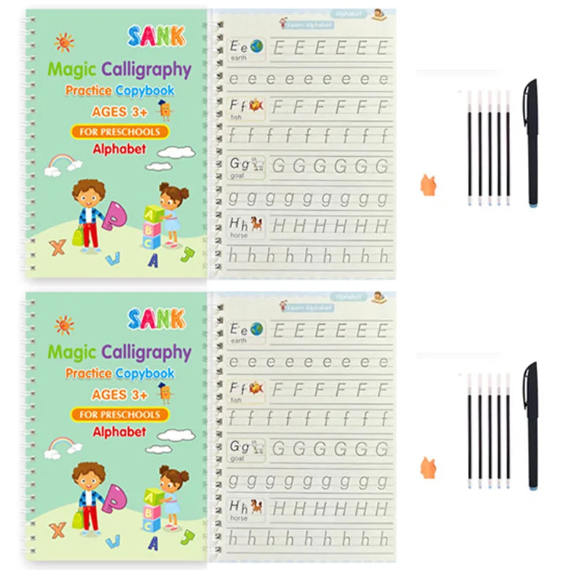 Sank Magic Practice Copybook Pen Preschools Kids Calligraphy English