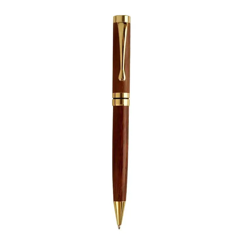 Premium Metal & Sandalwood Rotating Ballpoint Pen + Gift Case