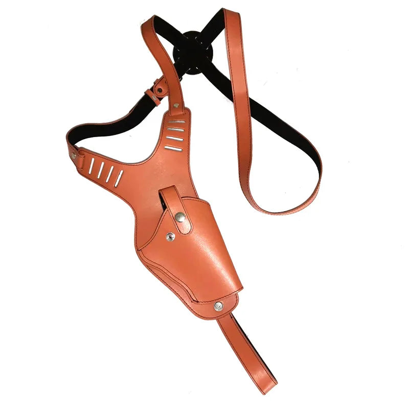 Concealed tactical hunting underarm holster PU Leather Gun for Carry Compatible general Handgun Adjustable Type Shoulder Peaceful Pleasures Health and Wellness light brown