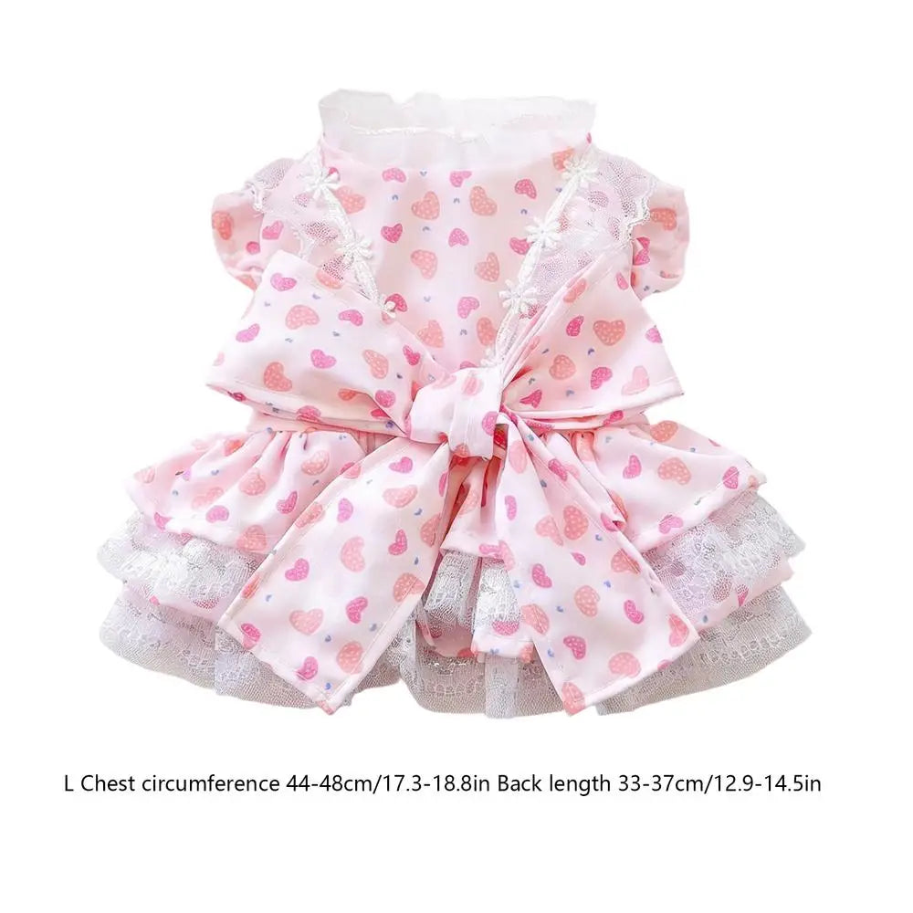 Dress For Dogs Female Breathable Pink Adjustable Medium Dog Outfit Puppy Clothes Girl For All Breed Daily Party Outdoor Walking Peaceful Pleasures Health and Wellness Pink XL China Mainland