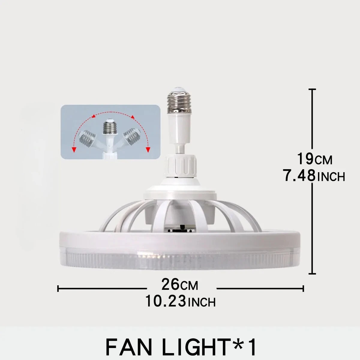 E27 LED Ceiling Fan with Remote | Dimmable, Silent Motor