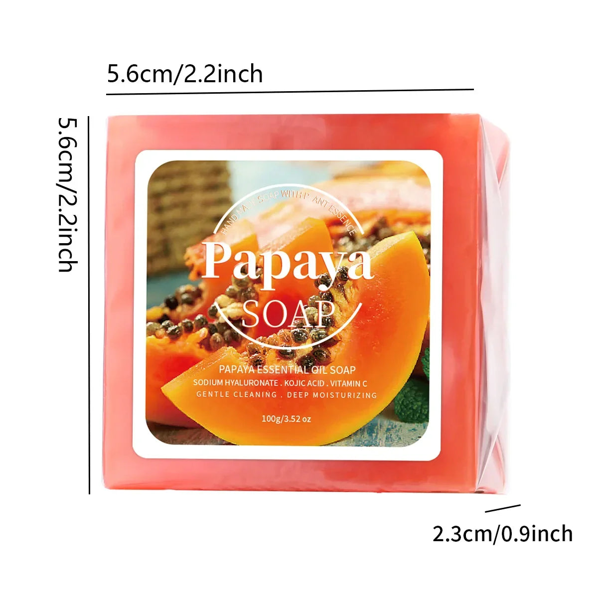B+ Papaya Extract Handmade Soap – Coconut & Goat Milk 100g
