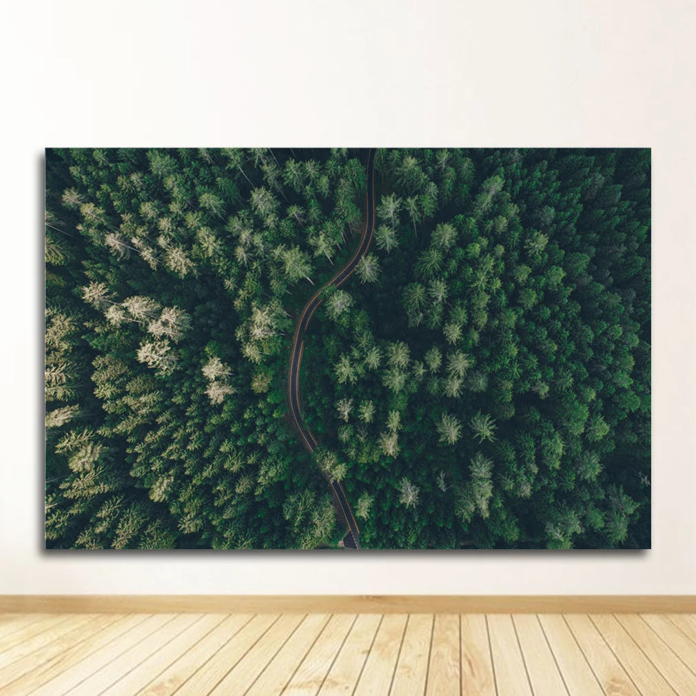 Posters And Prints Wall Pictures For Living Room Decor Green Forest Leaves Fog Mountain Quotes Art Canvas Painting Nordic Peaceful Pleasures Health and Wellness 6 50x70cm Unframed
