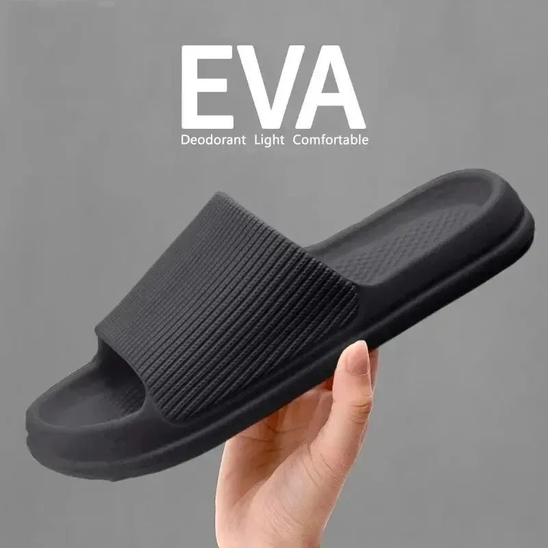 Non-Slip EVA Shower Slippers | Unisex Waterproof Bath Shoes Bath Shower Slippers Peaceful Pleasures Health and Wellness black 40-41