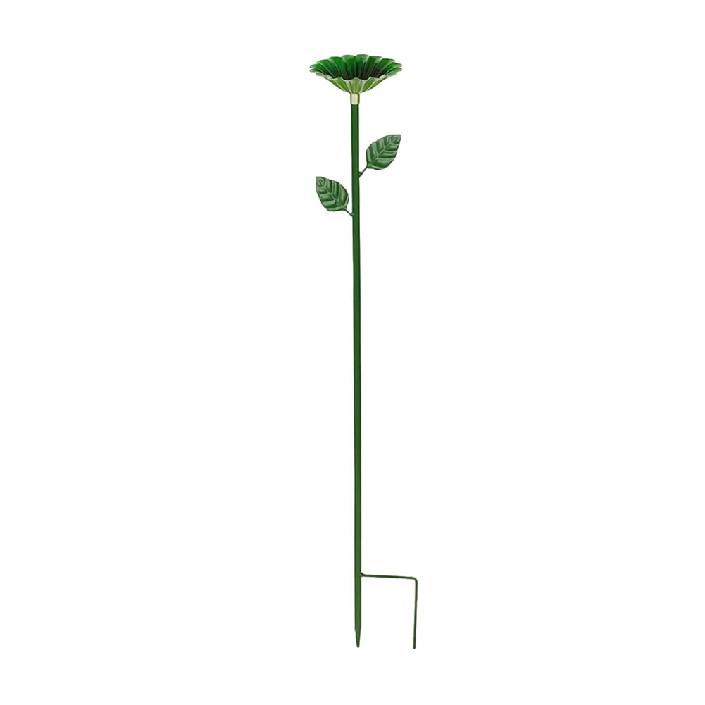 Metal Bee Watering Station – Flower Bowl with Garden Stake Peaceful Pleasures Health and Wellness Green United States