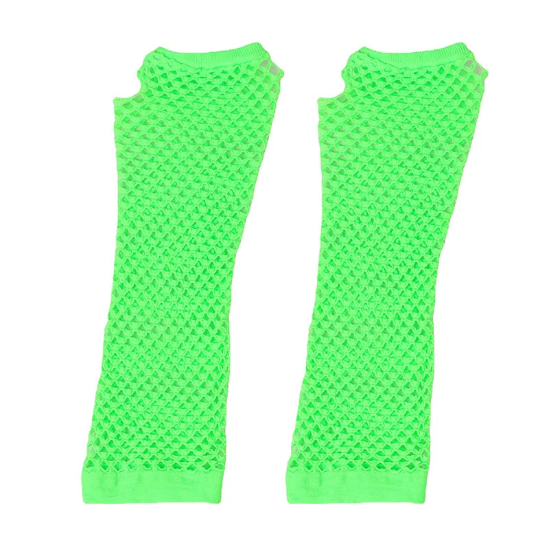 Women's Long Fingerless Fishnet Gloves | Punk Rock Arm Warmers