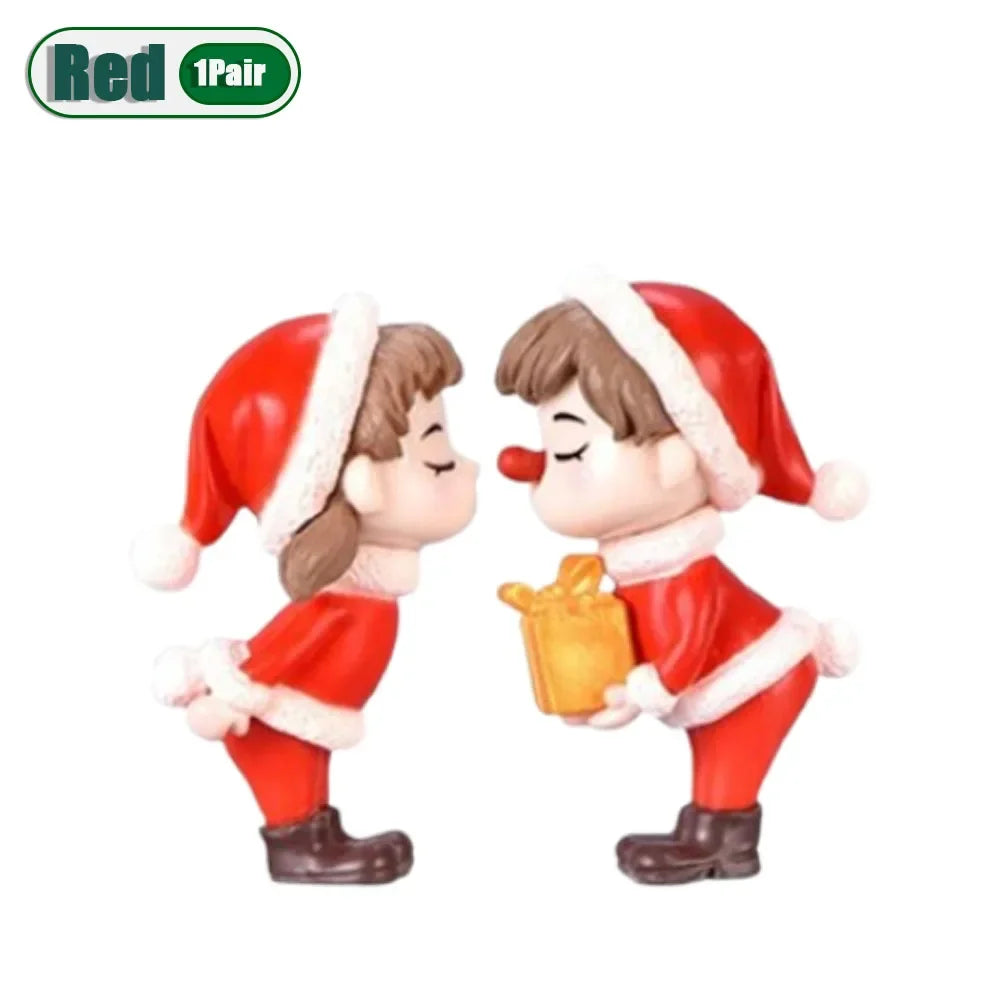 Mini Christmas Couple Dolls | Desktop Ornaments 1–20 Pairs