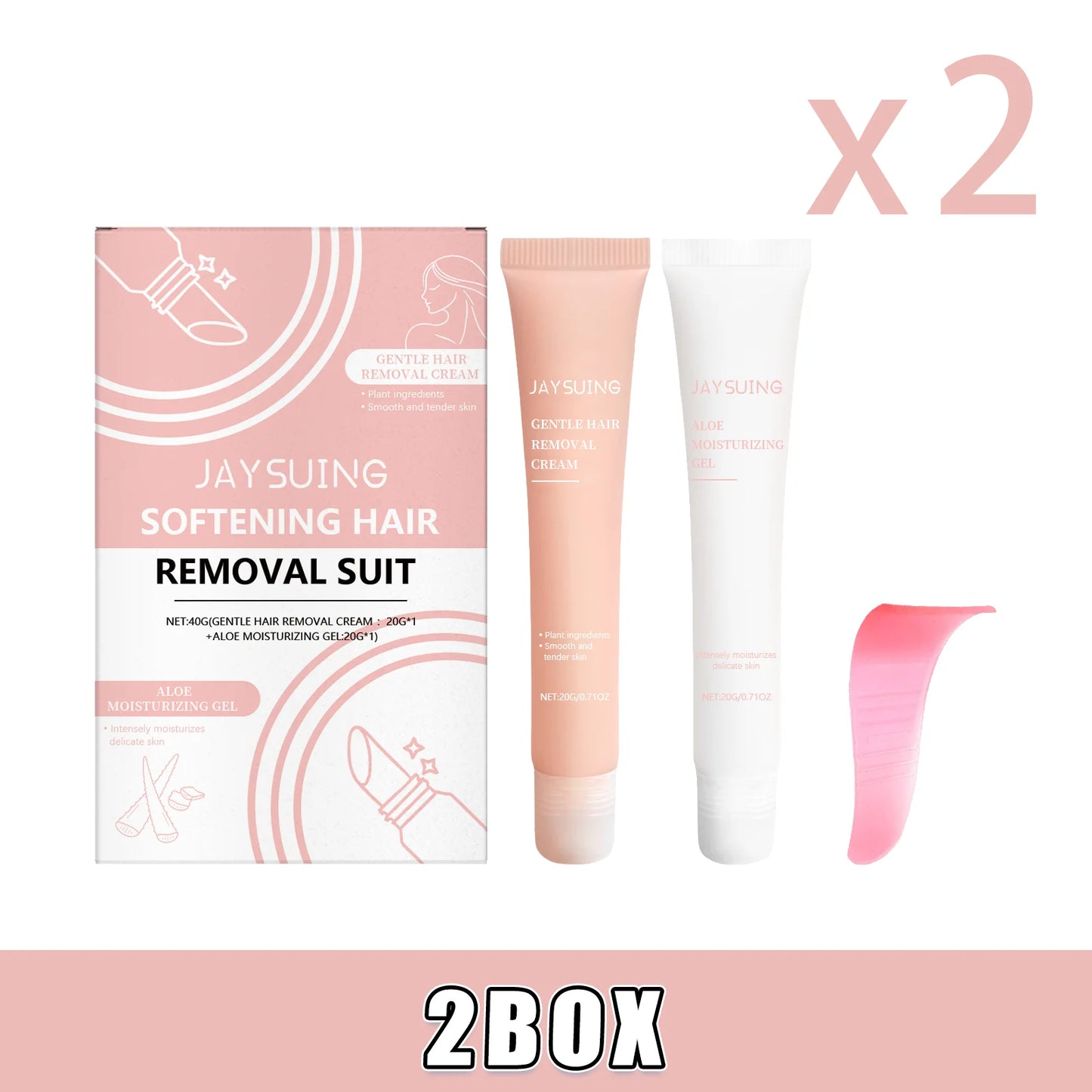 2-in-1 Facial Hair Removal Kit with Aloe Vera Soothing Gel
