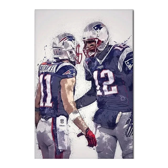 Abstract Football Athlete Canvas Print | Sports Wall Art