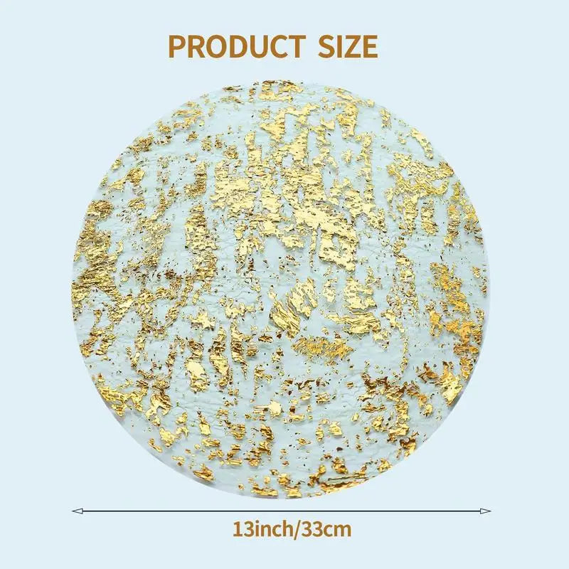 100pc Gold Foil Round Place Mats 13" | Party Table Mats