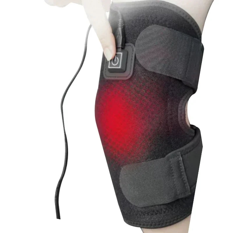 2/1PCS Electric Heated Knee Massager Brace Adjustable 3 Gear Temperature Elbow Protector Hot Compress Shoulder Protective Belt Peaceful Pleasures Health and Wellness