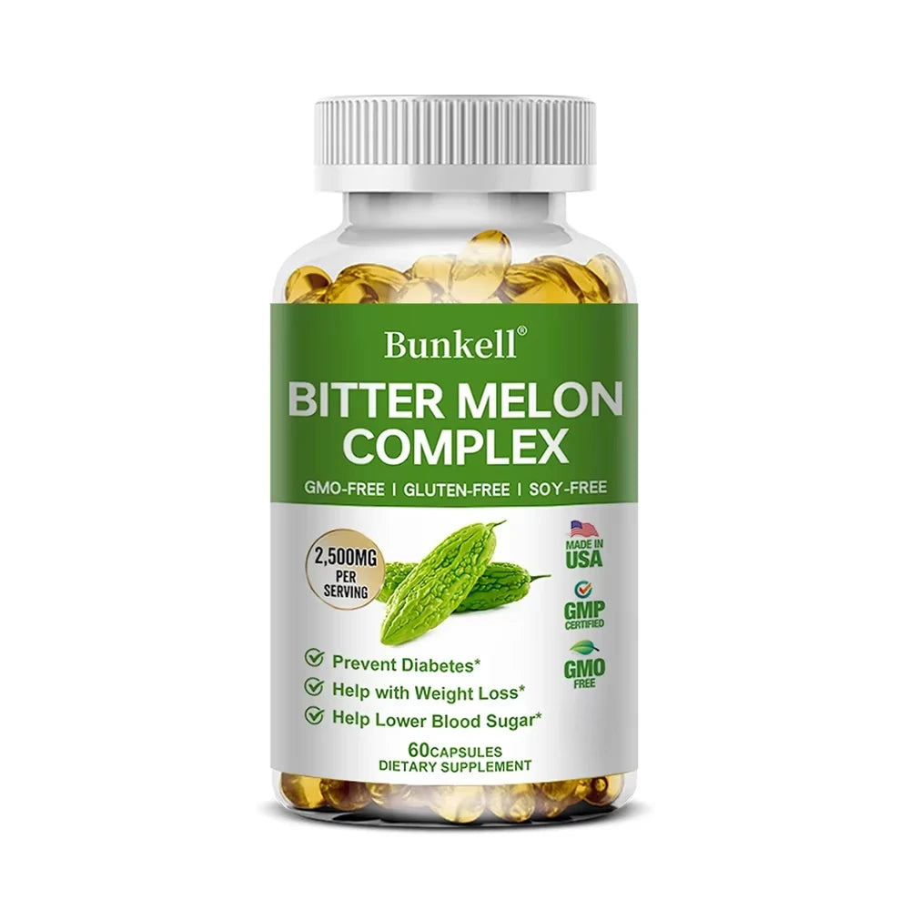 Bitter Melon Extract - Helps balance blood sugar and blood lipids, promotes overall metabolic health, weight management, Peaceful Pleasures Health and Wellness 60 count 3 bottle