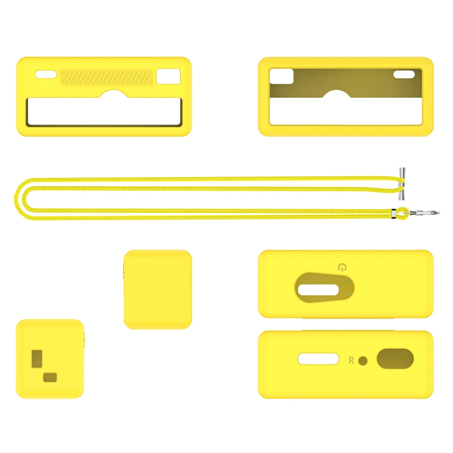 Silicone Protective Case with Lanyard Digital Camera Full Body Protection Cover For Kodak CHARMERA Keychain Camera Accessories Peaceful Pleasures Health and Wellness Yellow
