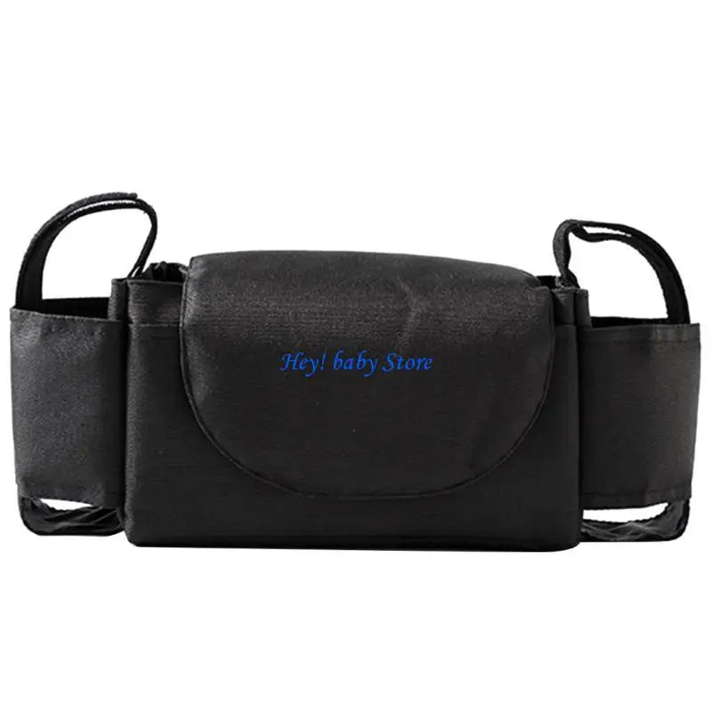 Universal Stroller Hanging Bag with Cup Holders & Diaper Storage