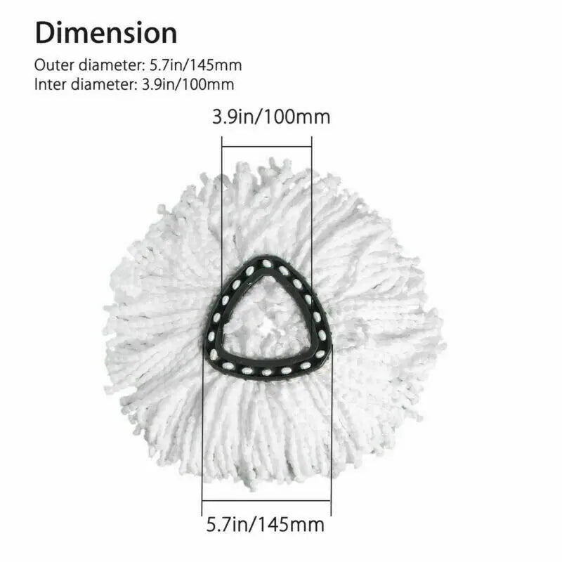 Microfibre Spin Mop Replacement Head – 360° Easy Wring Refill