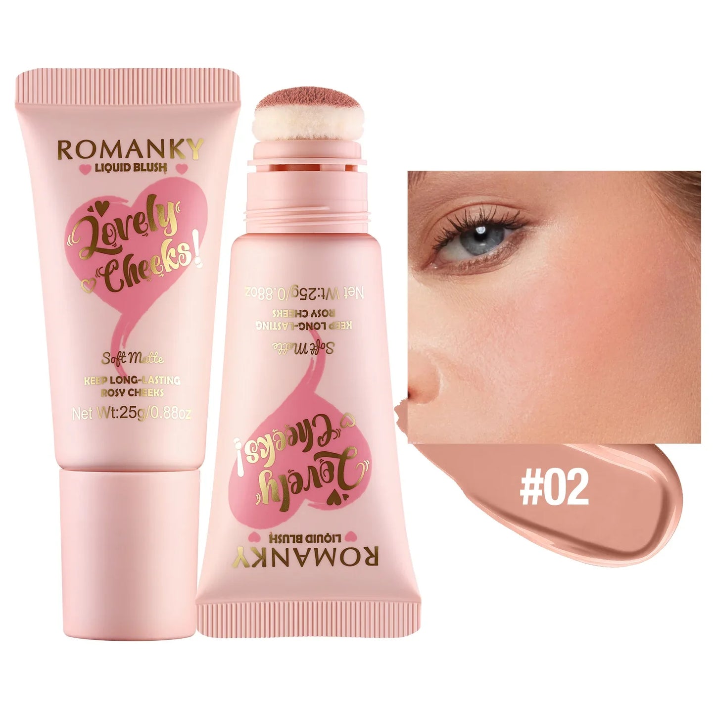 Velvet 6-Color Blush Stick | Pearl Shimmer Lips & Cheeks