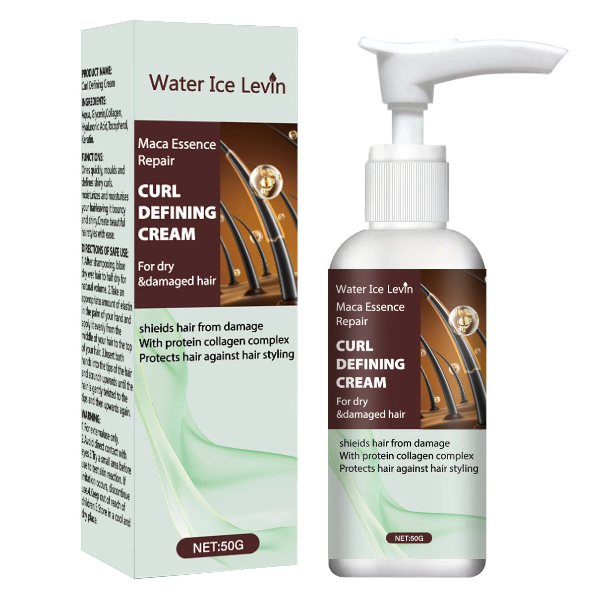 Maca Essence Curl Defining Cream | Keratin & Collagen Frizz Control