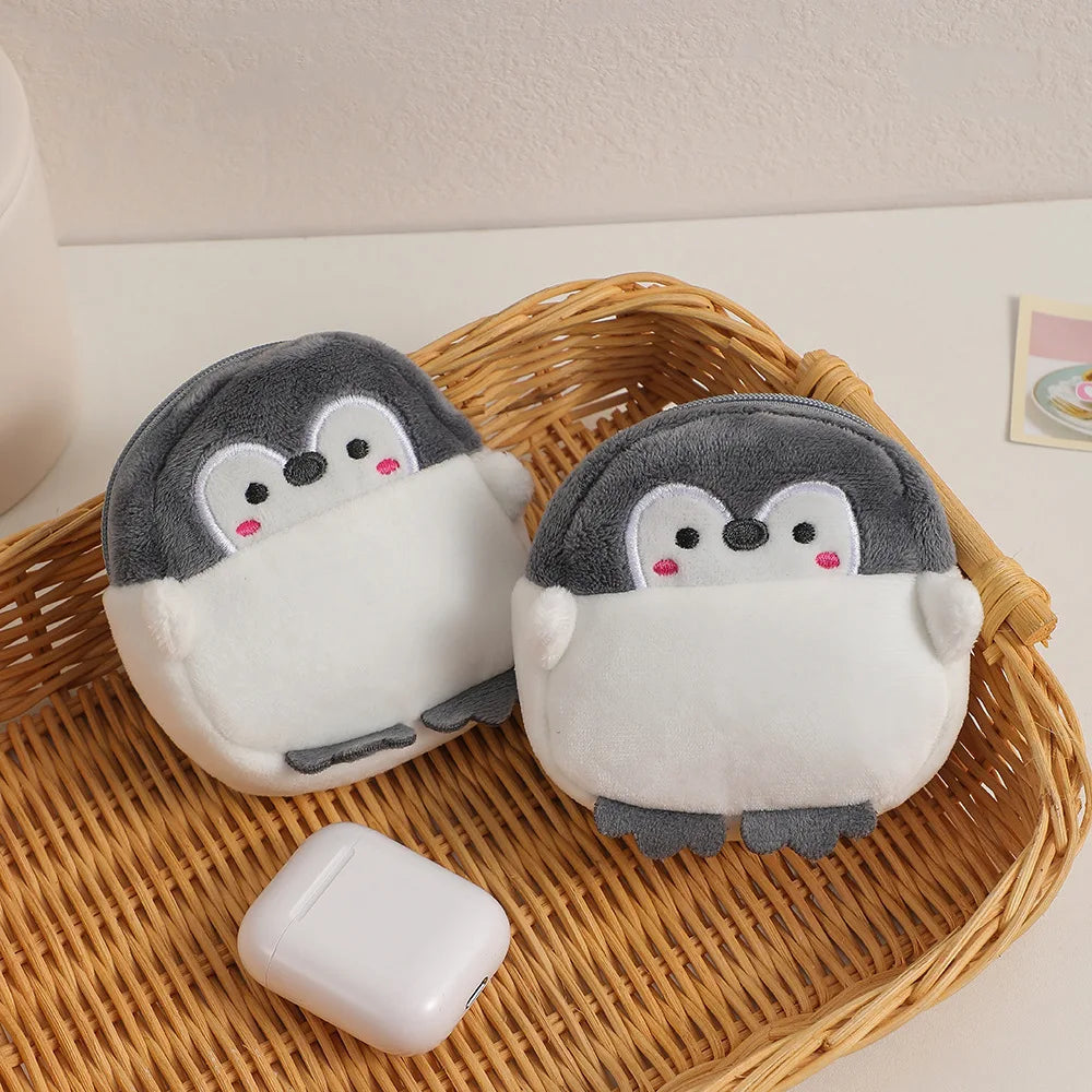 Cute Little Penguin Plush Coin Purse Mini Student Portable Storage