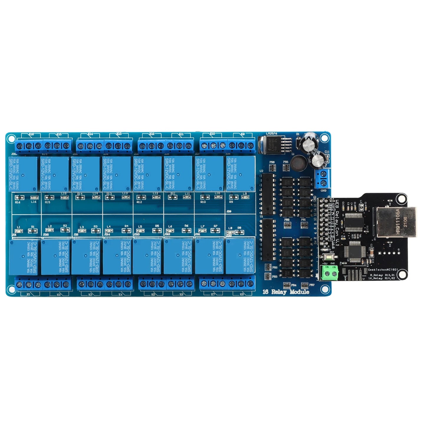 Ethernet Control Module LAN WAN Network WEB Server RJ45 Port 16