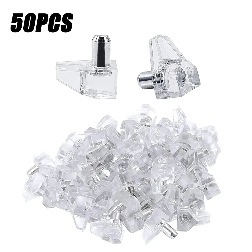 Transparent Shelf Support Pegs – Cabinet & Wardrobe Studs 10–500 PCS