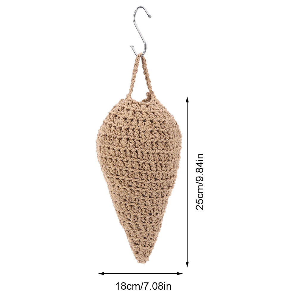 Crochet Wasp Nest Decoy Faux Hornets Nest Repellent with Hook Hanging Wasp Nest Decoy Wasp Nest Trap for Patio Yard Peaceful Pleasures Health and Wellness