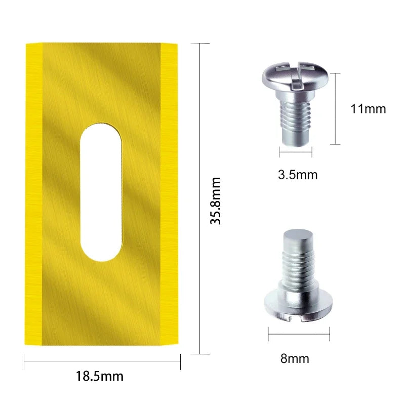 35.8*18.5*0.65mm 30pcs Trimmer Blade Lawn Mower Grass Replacement Piece for Husqvarna Automower/Garden Robotic Lawnmower Tools L Peaceful Pleasures Health and Wellness 30Pcs Golden