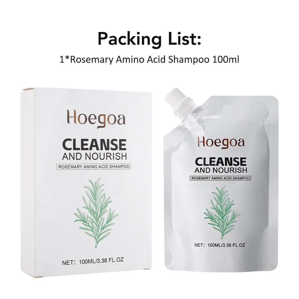 Rosemary Amino Acid Shampoo 3.38oz Travel Gentle Daily Hair Cleanser for Scalp Soothing Nourishing Repairs Dry Damaged Hair Wash Peaceful Pleasures Health and Wellness 100ml