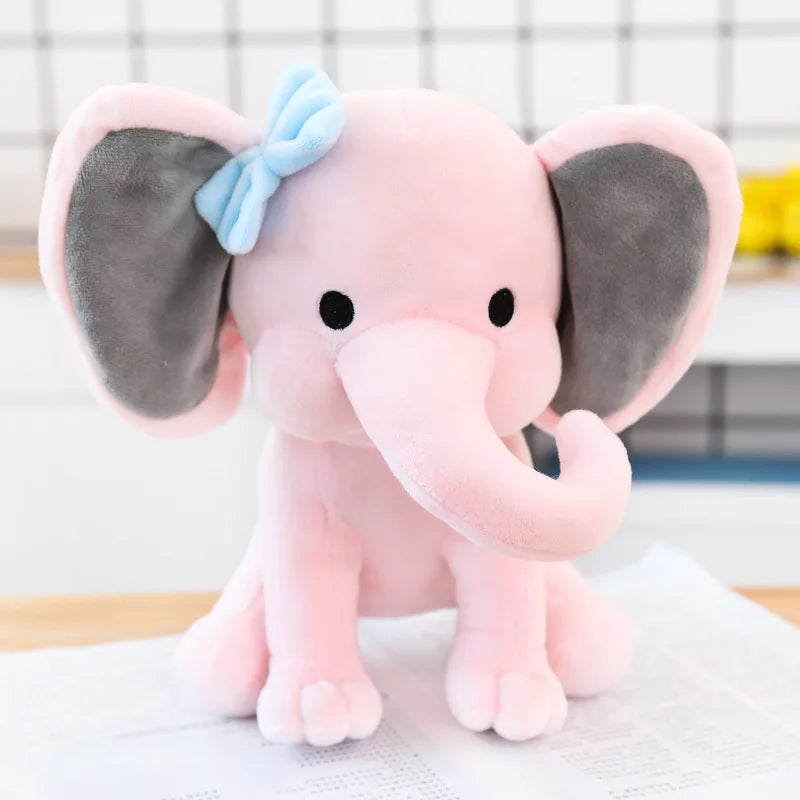 Soft Cute PP Cotton Stuffed Elephant Plush Toy Soothing Sleep Companion for Babies Kids Birthday Gift Children's Sleep Companion Peaceful Pleasures Health and Wellness Pink