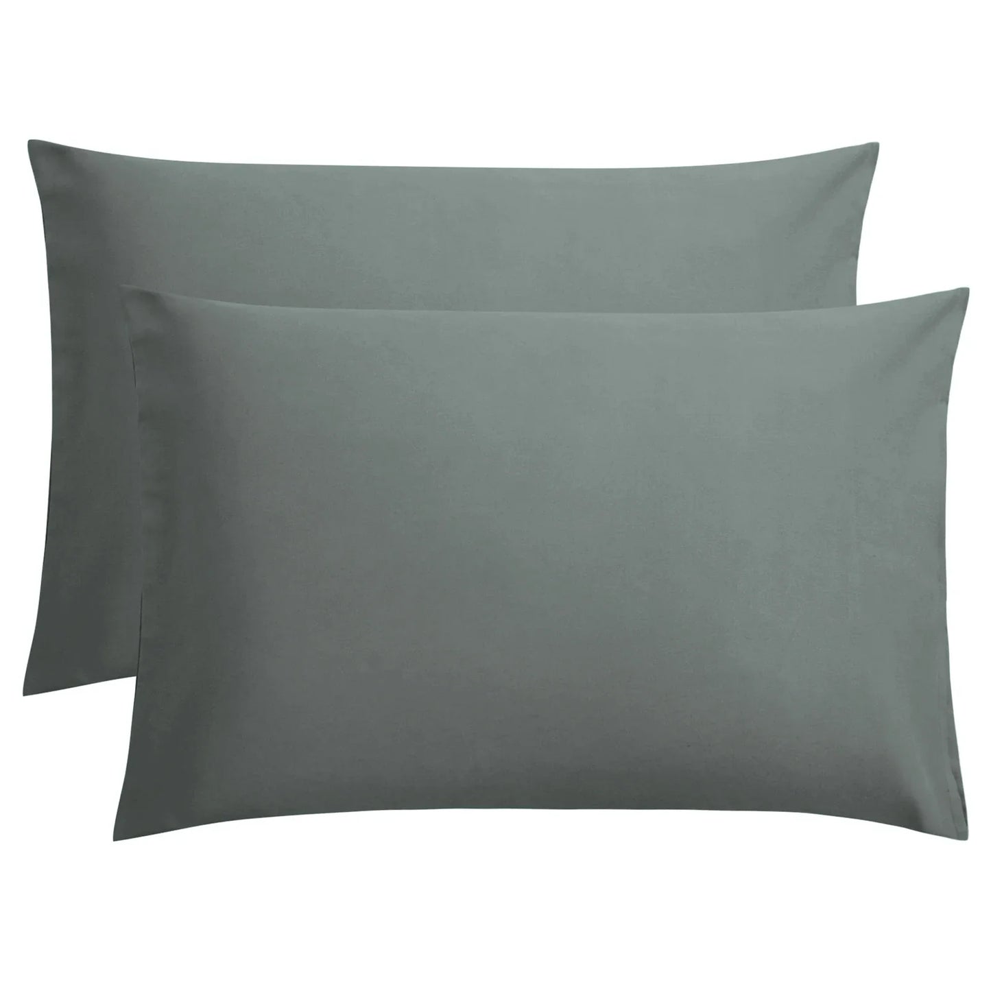 2pcs/set 51*66cm/51*101cm Rectangle Polyester Fabric Pillow Cases For Home/Hotel Pillowcases Solid Color Pillow Covers Peaceful Pleasures Health and Wellness Grey 51X102cm