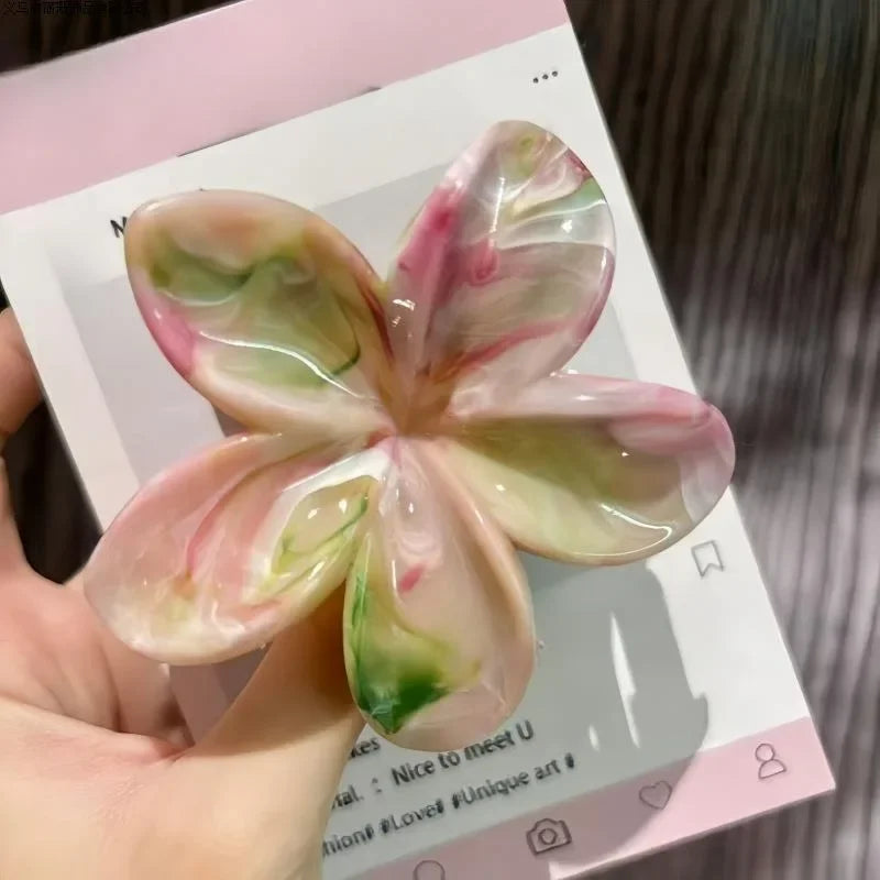 Flower Hair Claw Clip – Shark Crab Clamp for Women & Girls