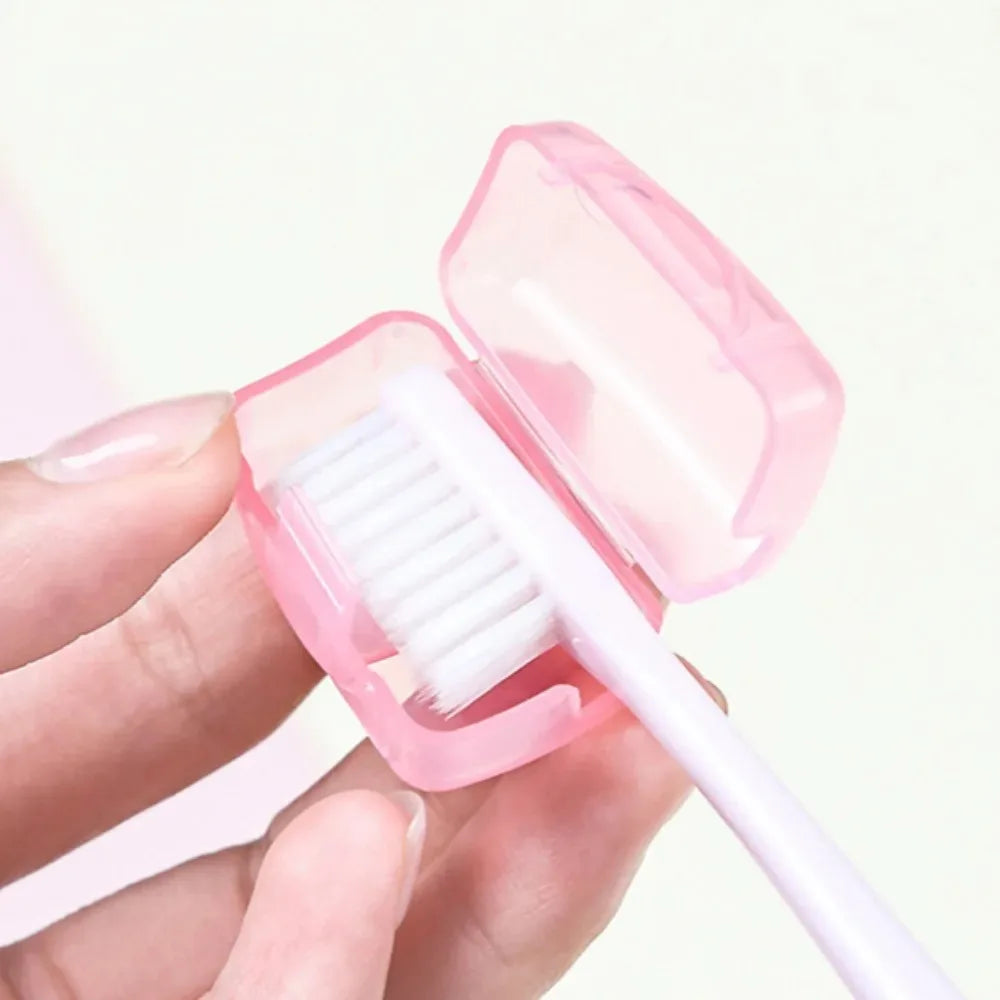5PCS Travel Toothbrush Head Covers Toothbrush Protector Cap Brush Pod Case Protective Portable Plastic Clip For Household Travel Peaceful Pleasures Health and Wellness